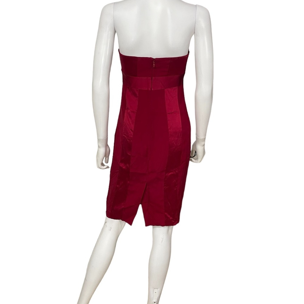Express Design Studio Red Strapless Cocktail Dres… - image 3